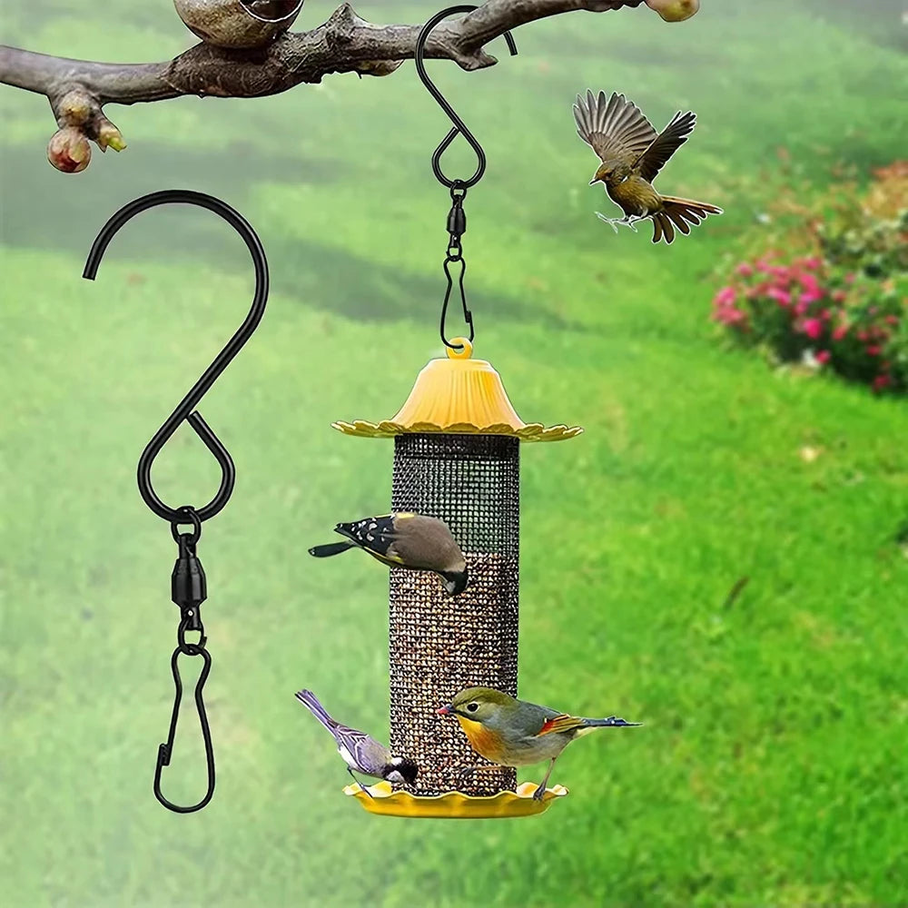 8 ganchos giratorios para colgar molinillos de viento, campanas de viento, cristal, herramientas de fiesta, cocina, dormitorio, ganchos giratorios en forma de S. 
