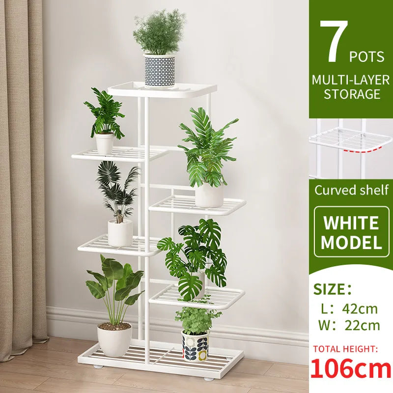 Soporte para plantas, soporte para flores, soporte para flores, organizador de macetas de hierro de 4/5/6 capas, soporte para plantas, estante de almacenamiento, organizador para macetas 
